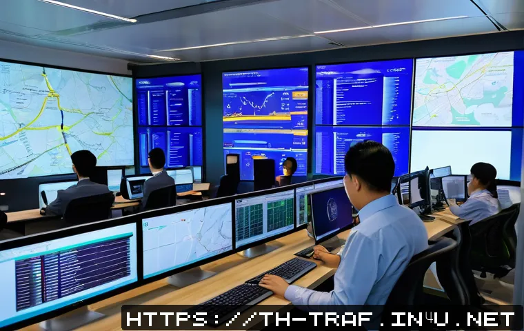 교통직 경력 관리를 위한 조언 - A modern logistics control room featuring a diverse team of delivery professionals wearing smart cas...