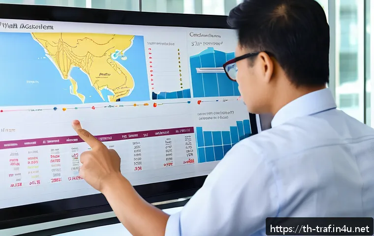교통안전 전문가 연봉 협상 - A professional Thai traffic safety expert in their 30s, confidently presenting detailed traffic acci...